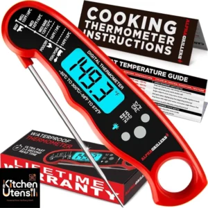 Alpha Grillers Instant Read Meat Thermometer for Oven, Air Fryer & BBQ